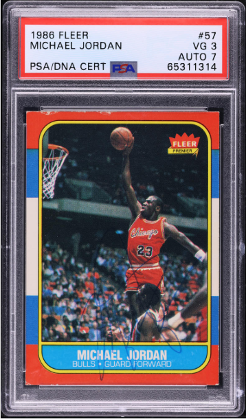 Michael Jordan Auto 7 PSA 3