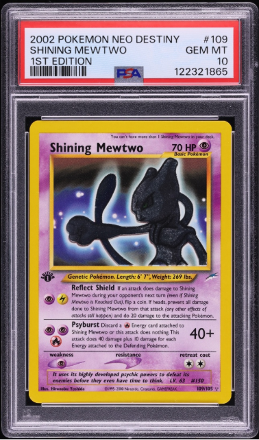 Shining Mewtwo PSA 10